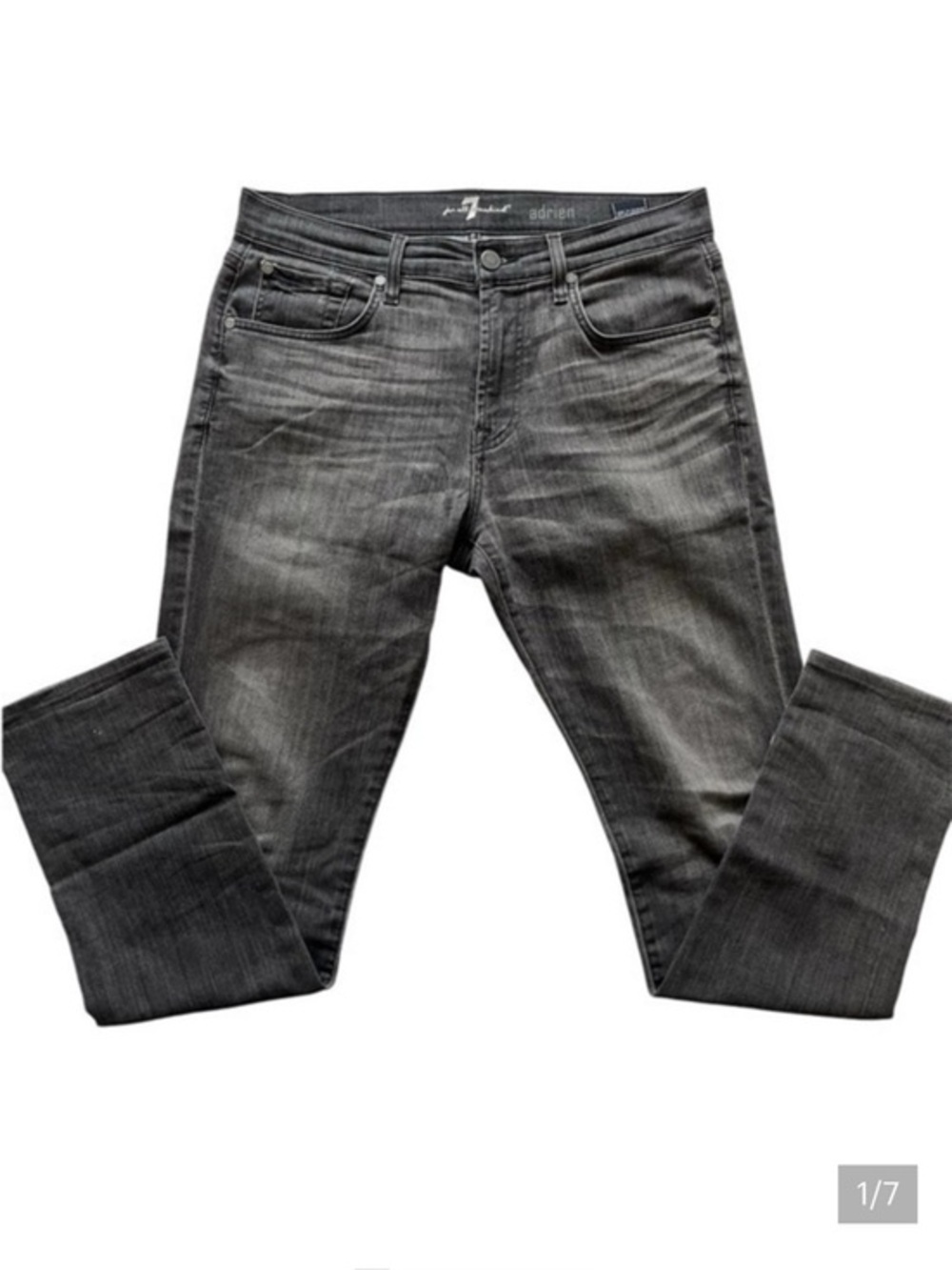 7 for all mankind Adrien grey slim straight jeans